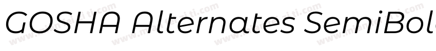 GOSHA Alternates SemiBold字体转换